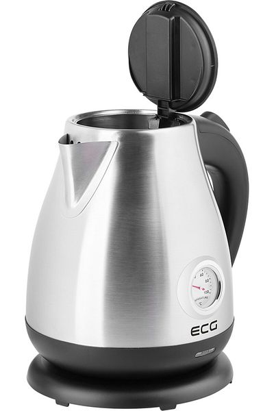 ECG Fierbător electric ECG RK 1705 Metallico, 1,7 litri, 2200 W, oțel inoxidabil, indicator de temperatură