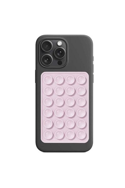 SKYDDAR INNOVATION Universal Adhesive Phone Holder with Suction Cup, Silicone, 8x5.5cm, SKDR StickIt SO-PAD - Pink