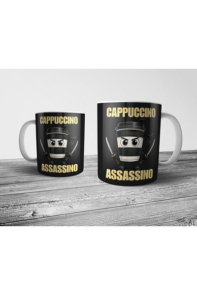 Pixxa Italian Brainrot Cappuccino Assassino Mug Cup Model 1