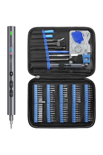 Sofia Concept 120 in 1 Electric Screwdriver Set, SofiaCONCEPT®, 330Mah–100 bits, Aluminum, Magnetic, Led Light
