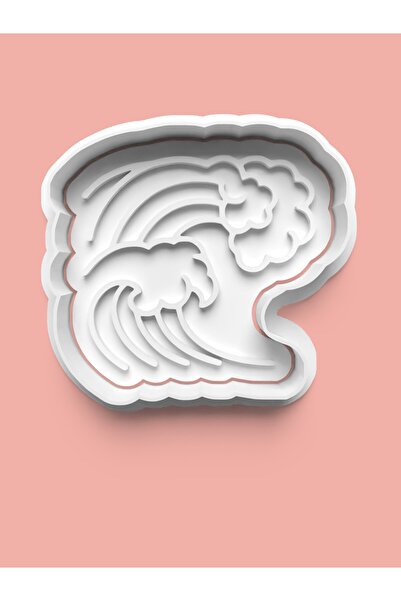 AKTASTORE قالب كوكيز على شكل موجة ركوب الأمواج وقالب عجينة السكر