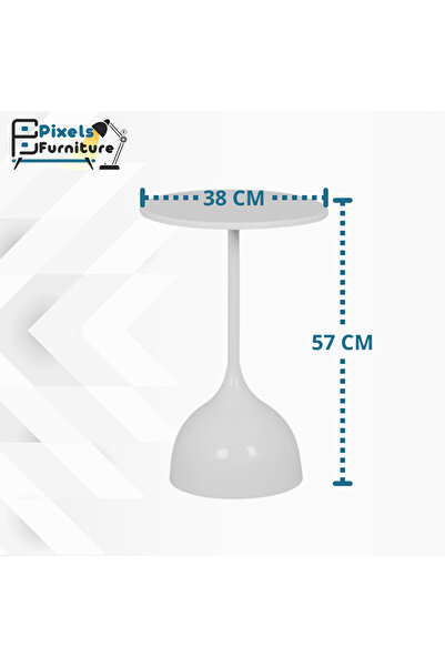 PixelsFurniture Pixel Furniture Metal Side Table for Sofa and Bed, Solid Metal Base Table