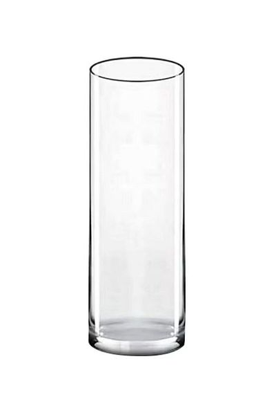 BASHAYER Clear glass vase, cylindrical shape, height 20cm, width 10cm