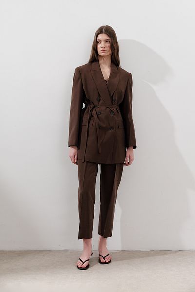 Manuka Pleated Pants Aci Brown