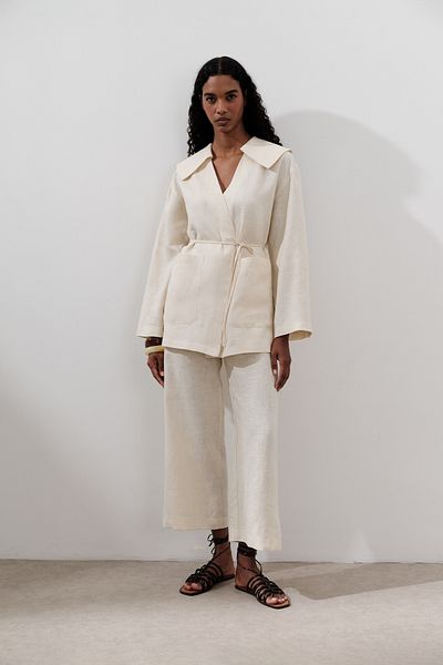 Manuka Linen Wide Leg Pants Vanilla