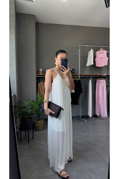 yourname collection Loose Cut Long Women's Dress with Strap
