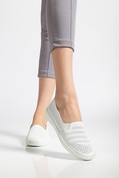 Dilimler Ayakkabı Genuine Leather Orthopedic Women's Casual Shoes White Without Laces Laser Printed