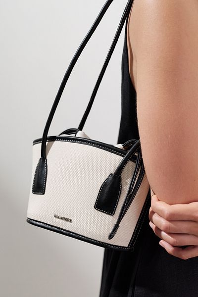 Manuka Canvas Mini Bucket Bag Beige