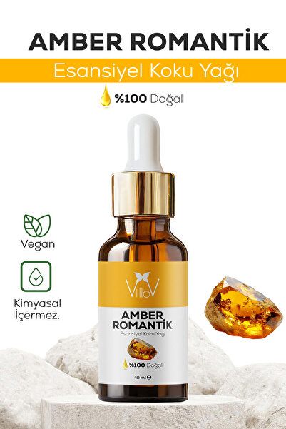 Villov Amber Esansiyel Uçucu Koku Yağı Difüzör Esansı Buhurdanlık Yağı Aromat...