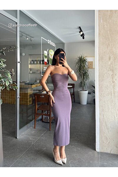 mydukkan.co Straplez Drapeli Elbise