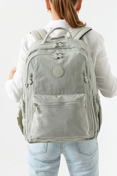 Just Polo Unisex Waterproof Imported Crinkle Fabric School Business and Travel Backpack with Laptop Compartment