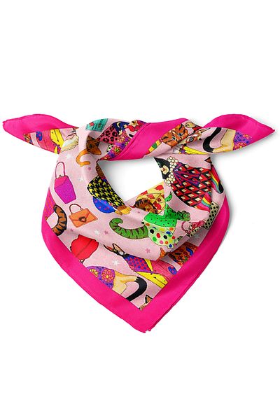 nehir eşarp Cat Pattern Bandana Scarf 50 X 50 cm