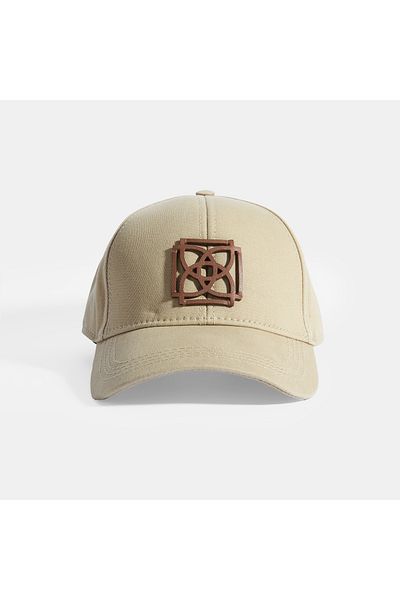 Desa Beige Printed Cap Hat