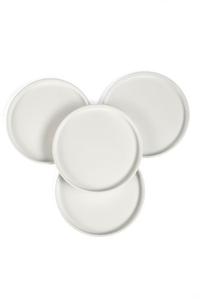 Lizzy 4-Piece White Handleless Presentation Tray