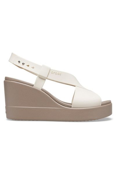 Crocs Sandale cu platformă înaltă Brooklyn, 39-40 Eu - W9 Us Alb - Stucco/ciupercă