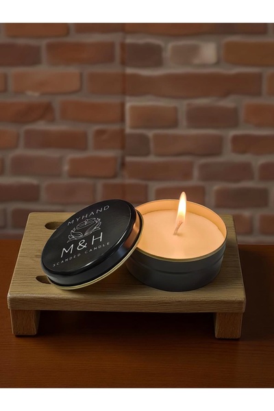 MyHand Soyawax Black Tin Candle Unscented Box Candle 60g