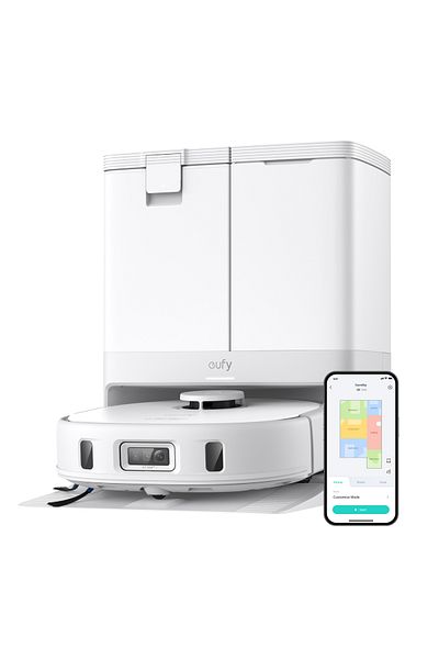 eufy X10 Pro Omni Robot Vacuum Cleaner, 8,000 Pa, Dual Mop, AI, White