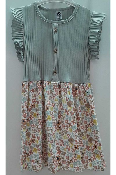 VOL Summer Robes with Buttons and Patterned Dress