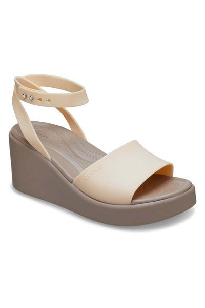 Crocs Sandale cu platformă Brooklyn cu bareta la gleznă - Shitake