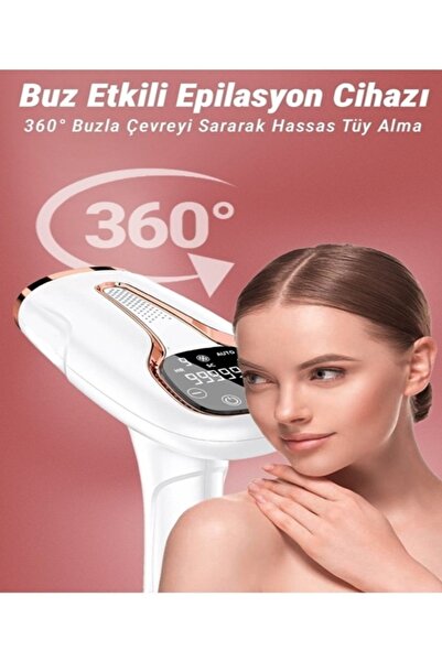 gaman 9 Aşamalı Buz Soğuk Epilasyon Aleti 999.999 Atımlı Dokunmatik Ekran Laz...