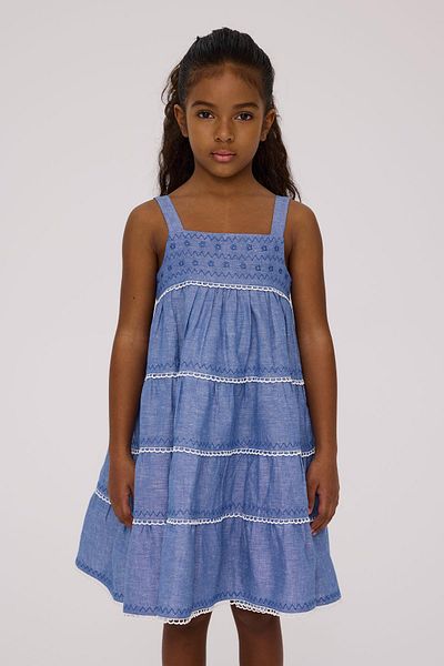 Tyess BG Store Girl's Blue Dress