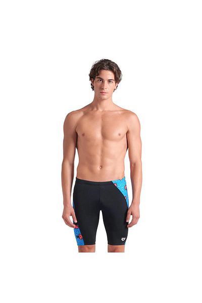 ARENA Mushrooms Swim Jammer Men's Black Swimmer Swimsuit