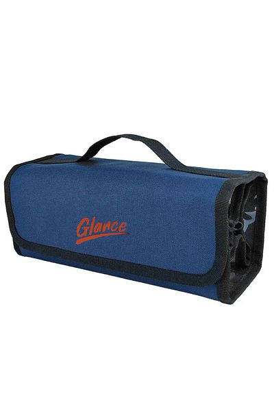GLANCE Τσάντα στυλό 4 τμημάτων Navy Blue με λαβή