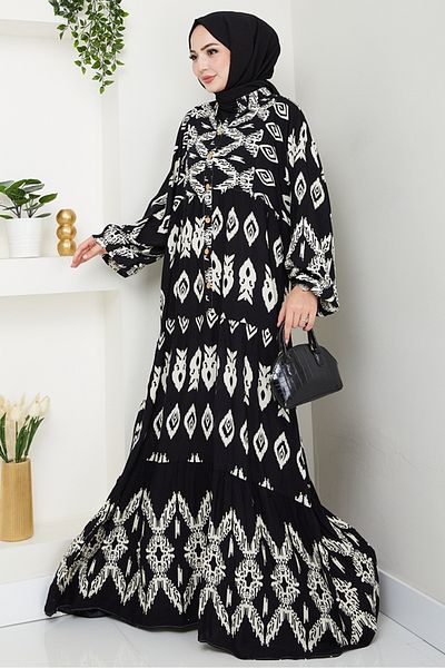 Bestenur Φόρεμα Liza Woven Viscose 1544 - Μαύρο