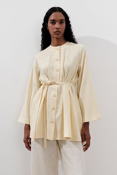 Manuka Linen Pencil Tunic Yellow