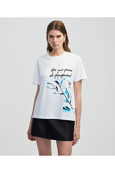 İpekyol Slogan ve görsel baskılı tişört