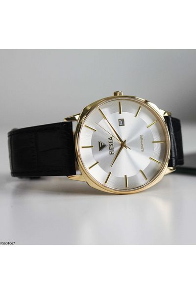 Fiesta Fs601067 Men's Wrist Watch with Leather Band