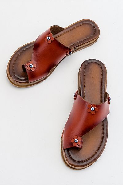 Lively Stylish Angela Flip-Flop Leather Slippers