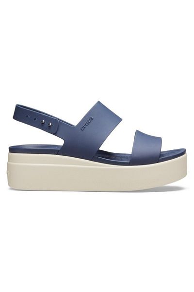 Crocs Sandale cu platformă joasă Brooklyn 36-37 Eu - W6 Us Albastru - Bleumarin/stucco