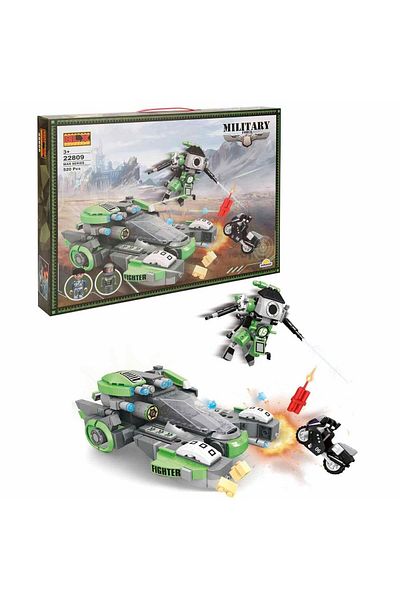 sunman oyuncak War Spacecraft Robot and Motorcycle 22809 520 Parts 00004409