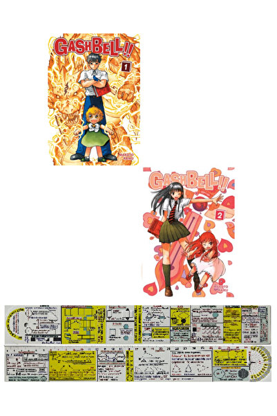 Kayıp Kıta Yayınları Gashbell 1-2. Ciltler Manga Seti + Mat. Öğreten Cetvel