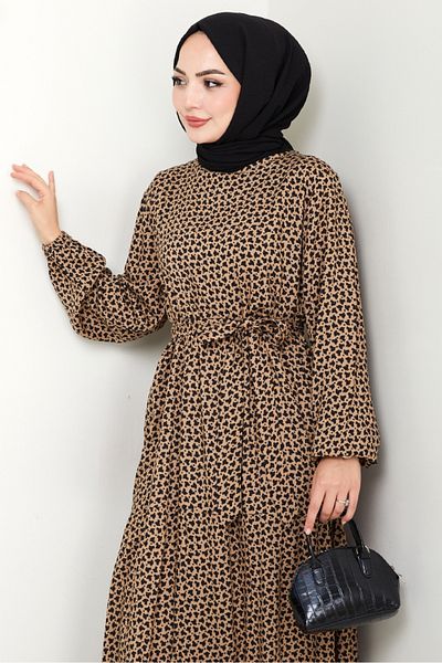 Bestenur Φόρεμα Lian Woven Viscose 1539 - Mink