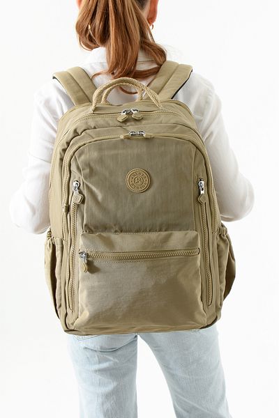 Just Polo Unisex Waterproof Imported Crinkle Fabric School Business and Travel Backpack with Laptop Compartment
