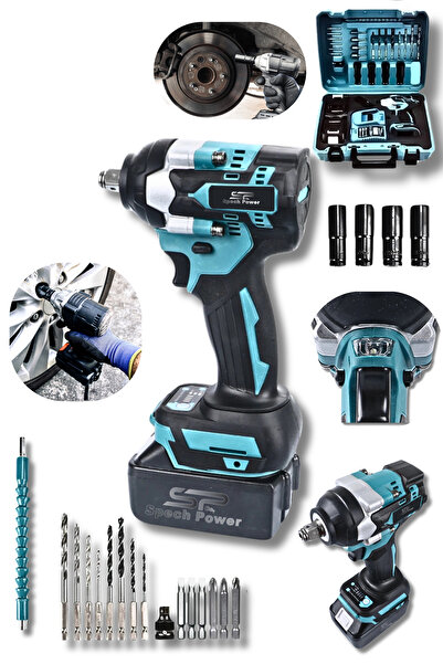 Spech Power Çift Bataryalı Darbeli Matkap Somun Sökme Sıkma 650 NM Vidalama M...