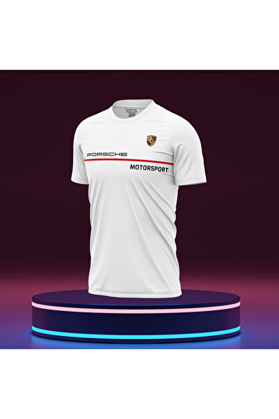 Bulvar Lee Ανδρικό μπλουζάκι από βαμβάκι Porsche με λαιμόκοψη