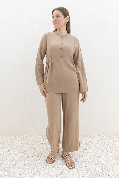 ALLDAY Mink-Tie Detailed Trousers Suit