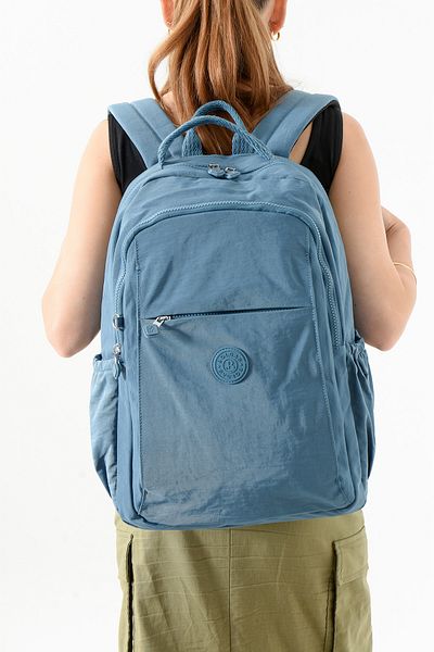 Just Polo Unisex Waterproof Imported Crinkle Fabric School Business and Travel Backpack with Laptop Compartment