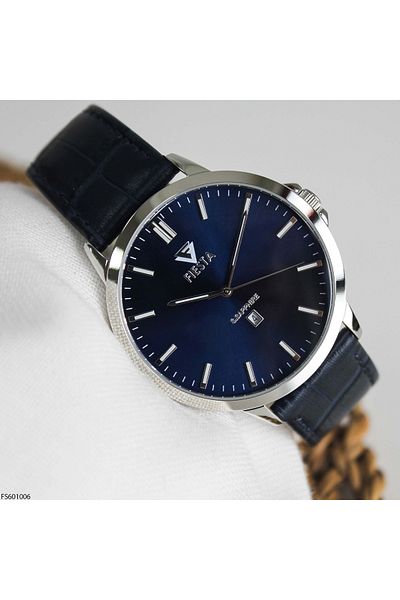 Fiesta Fs601006 Men's Wrist Watch with Leather Band