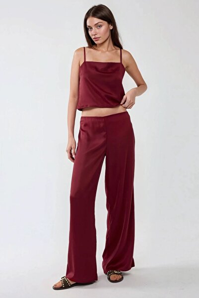 Hiccup Main Wide Leg Satin Trousers
