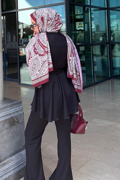 Tesettür Diyarı Women's Pants V Crossed Hijab Suit