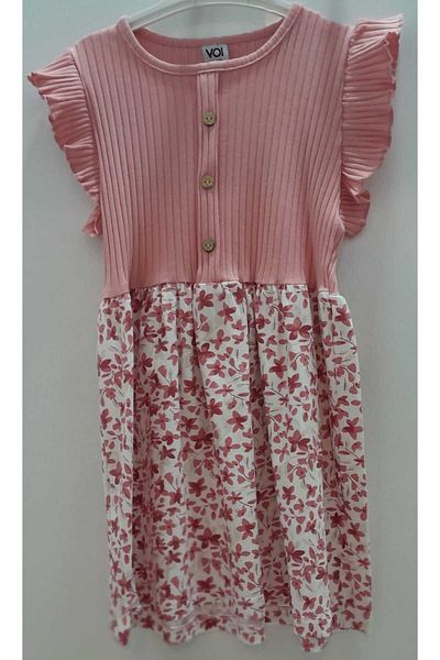 VOL Summer Robes with Buttons and Patterned Dress