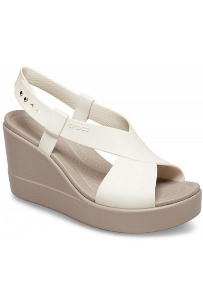 Crocs Sandale cu platformă înaltă Brooklyn, 39-40 Eu - W9 Us Alb - Stucco/ciupercă
