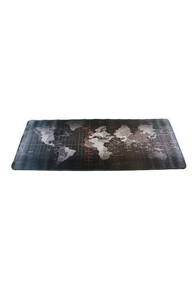 Palmonix MousePad Professional for Mouse and Keyboard with World Map Print, Dimensions 80x30cm