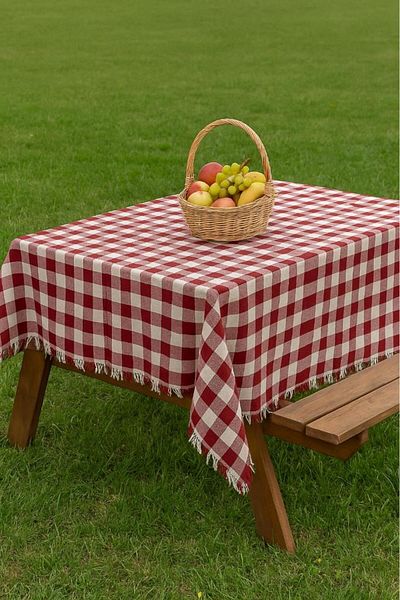 Miabella Home Gingham Checkered Tablecloth Table Cloth |   Picnic Cover & Picnic Table Cover |   Multi-Purpose Tablecloth