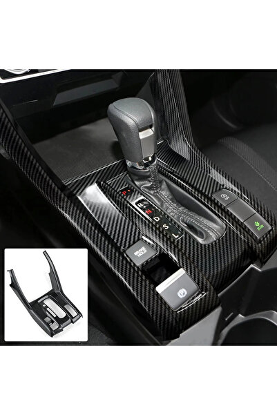 Genel Markalar Honda Civic FC5 / FK7 10. Nesil 2016–2021 Orta Konsol Vites Paneli ve Karbon Fiber Kaplama-Tek Parça