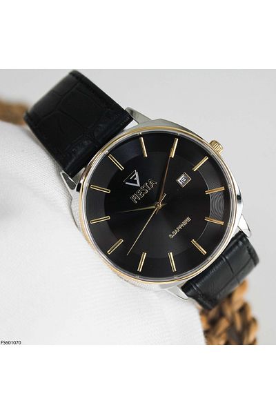 Fiesta Fs601070 Men's Wrist Watch with Leather Band